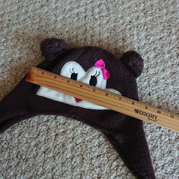 CAPELLI NEW YORK GIRL'S MONKEY KNIT HAT 4-6Y - Picture 6 of 8